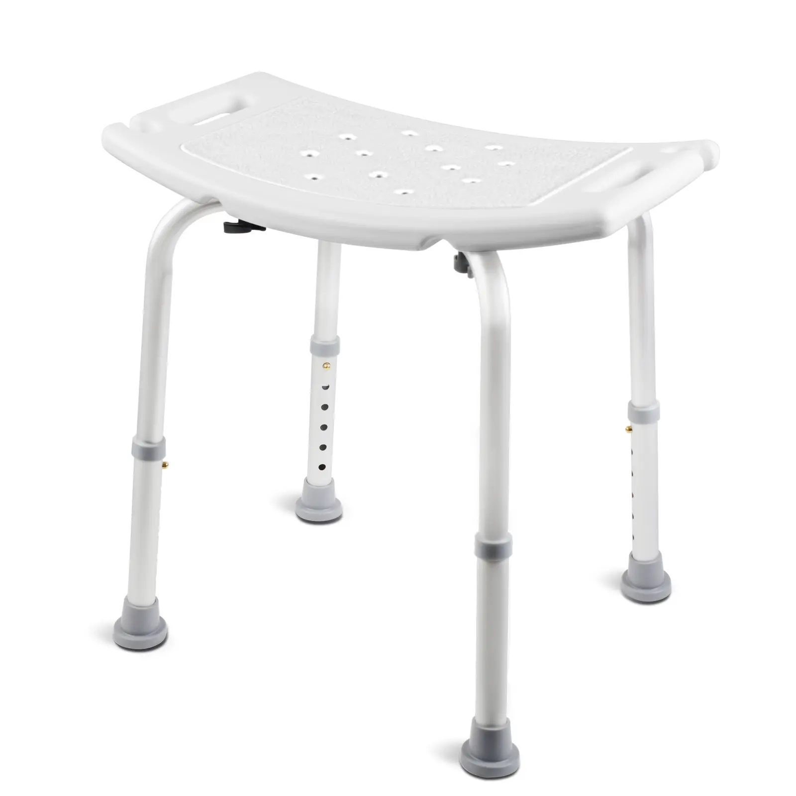 Medline Eco-Friendly Durable Heavy-Duty Bariatric Shower Chair, Backless Bath Bench, 550 Lbs Weight Capacity, Modern White Home Bathroom Shower Equipment Supply