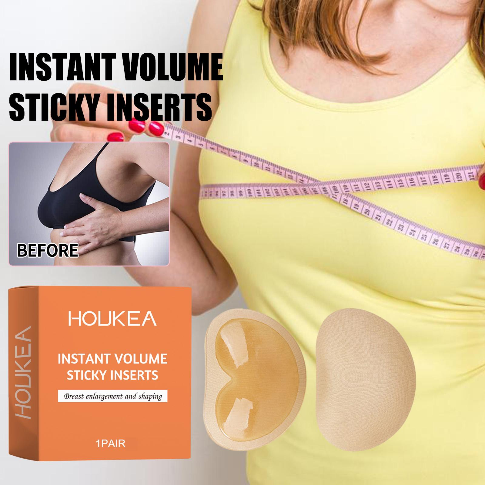 Houkea Sponge Self-Adhesive Bra Pads Firm Plump Lift Women's Bust Support Anti-Sagging