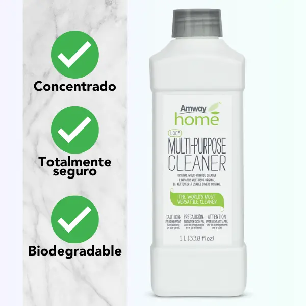 Limpiador Multiusos Concentrado y Biodegradable | Para Todo Tipo de Superficies y Manchas Difíciles | Fórmula Segura y de Alto Rendimiento - Amway L.O.C.