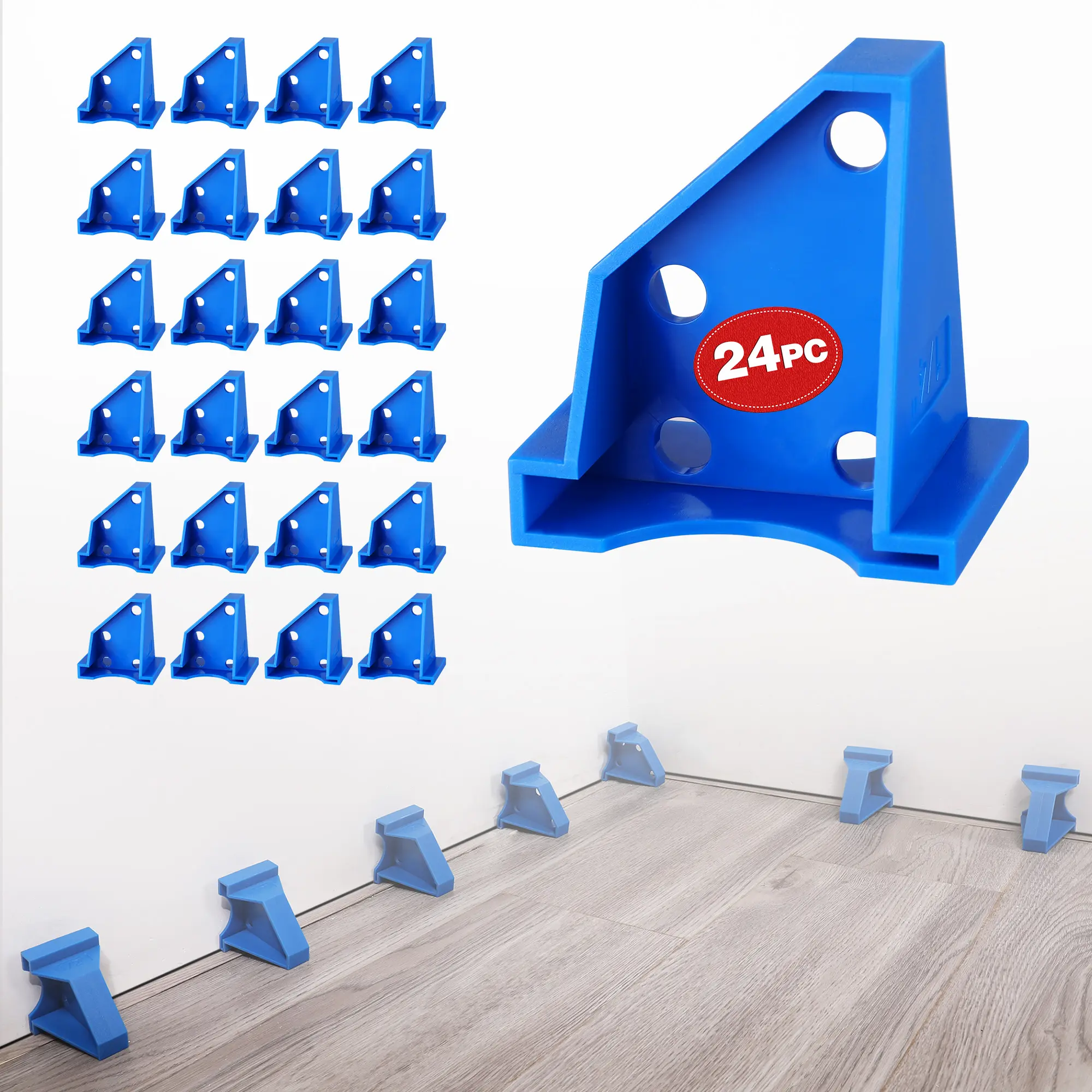 #summersale WORKPRO 24-Pack Floor Spacers, 2 in 1 Laminate Flooring Spacers with 1/2" & 1/4" Gaps, Wood Floor Install Tool for Laminate, Vinyl Plank, Tiles, Hardwood, Floating Flooring