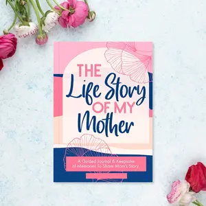 Mother's Life Story Notebook, Workbook Journal & Memory Journal - Guided Keepsake Log to Record Mom's History, Family Heritage & Precious Moments, Gift for Mother's Day, Birthday or Christmas, Diary for Daughters & Sons to Preserve Her Legacy
