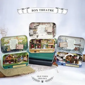 Handmade DIY Miniature Dollhouse Kit Microscopic Box Theater Mini Model Toy Gift Creative Assembly Building Model Kit Collection
