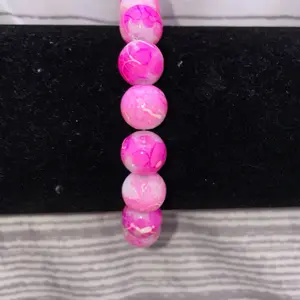 Pink bead bracelet 10 mm