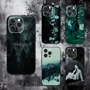 T-Twilight Series Phone Case For iPhone 17 Air 16 15 14 13 12 11 Pro Max Plus ,Soft Silicone Black Case