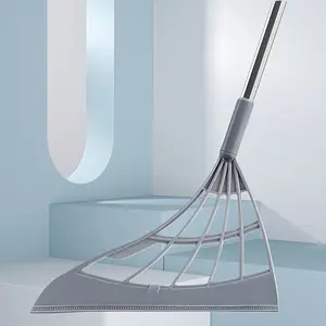 A magical silicone broom, a multifunctional wet and dry with a detachable handle, designed to remove glass shards, fine dust, It combines scraping and sweeping without damaging the floor or leaving marks Household Cleaning Tool