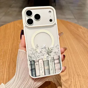 Vintage Book Vibe Magnetic Phone Case for iPhone 17 16 15 14 13 12 11 X XS Pro Max Plus Air Thin Anti-Drop Wear-Resistant Mag Safe Phone Case