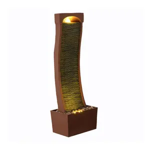 Teamson Home 38.5" Curved Waterfall Fountain with LED