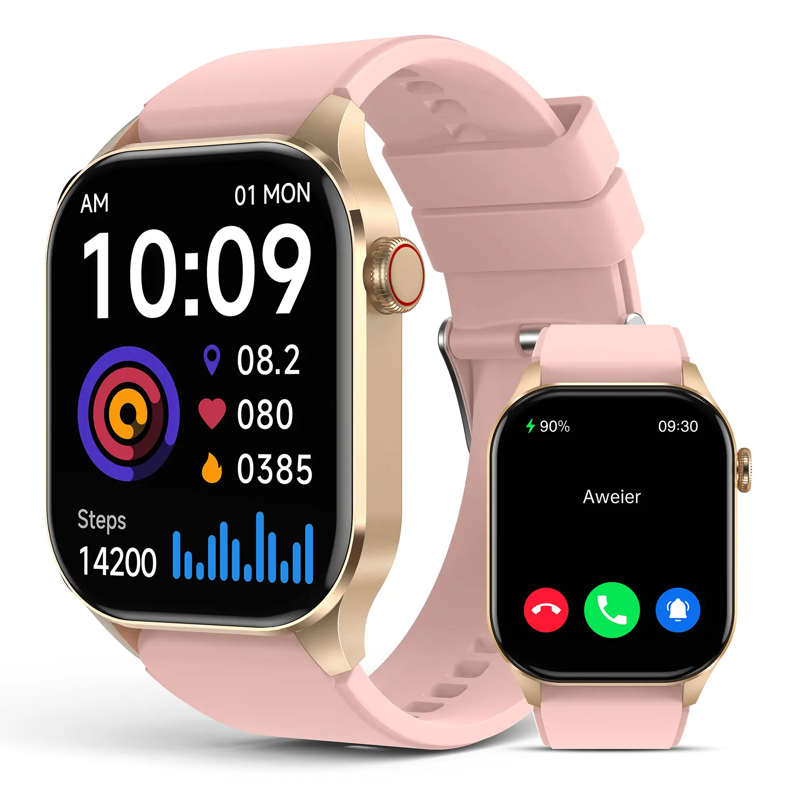 Smart Watch for Men - 2.04" Portable Bluetooth Smart Watches with Silicone Dual Straps, IP68 Waterproof, 136+ Sports Modes (Running Included), Heart Rate, Blood Oxygen, Sleep & Calorie Tracker, Compatible with Android & iPhone, Wearable, Devices