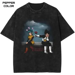 Vintage  Bulma Couple Graphic Tee, DBZ Anime Shirt, Vintage Anime Couple Tee,  Manga Streetwear shirt, Gift for Anime Lovers