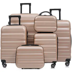 Luggage 6 Piece Set Suitcase Spinner Wheels Hardshell Lightweight TSA Lock