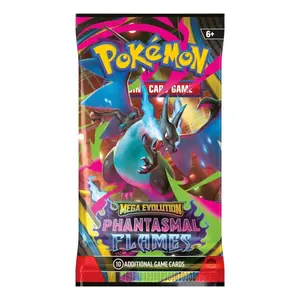 Pokemon TCG English Mega Evolution Phantasmal Flames 2nd Expansion Pack with Mega Charizard X ex & Gengar ex Cards for Players and Collectors