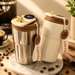 450ML Stainless Steel Thermo Water Bottle LED Temperature Display Coffee Cup Keep Cold and Heat Thermal Mug Travel Vacuum Flask