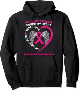 Aunts Wings Loving Memory Aunt Pink Breast Cancer Awareness Pullover Hoodie - Griseldatu Shop 80B08HYLC9ZB