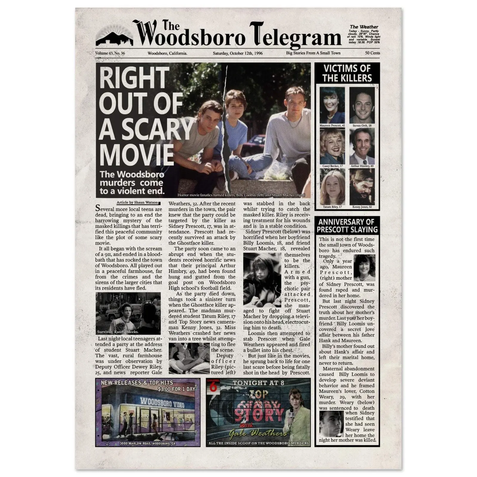 Scream 1996 Newspaper poster 