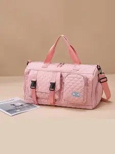 New Pink Diamond-Quilted Large Capacity Multi-Pocket Women's Bag Sweet and Versatile Tote/Shoulder Bag Casual Commuter Bag Perfect for Daily Commutes, Childcare Outings, Travel, Gym, and Everyday Use