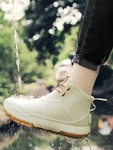 Unisex High-Top Waterproof Rain Boots, Walking Shoes, Anti-Slip Wear-Resistant Thick Sole, Comfortable Soft Upper, Ideal for Commuting and Outdoor Play