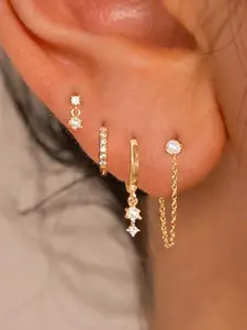 Women's Elegant Rhinestone Decor Earrings Set, Trendy Exquisite  Earrings Set, Chic Gorgeous Jewelry As Gift for Girlfriend, High Quality Earrings