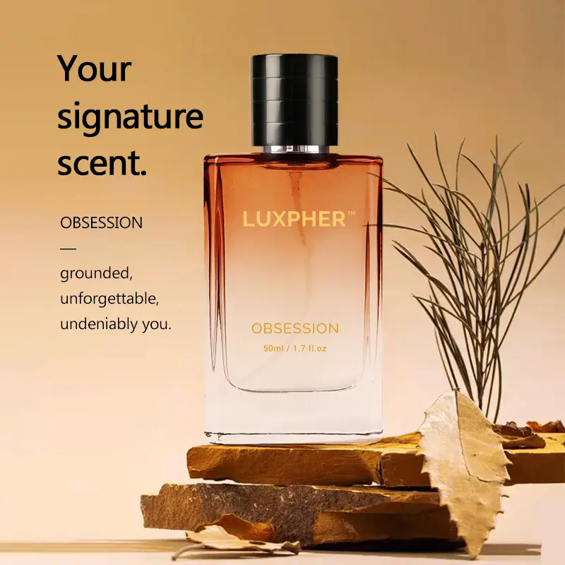 Luxpher Obsession Eau de Toilette for Men - 50ml Alcohol-Based Woody Oriental Pheromone Spray (Single Bottle, Contains Alcohol) in Gift Box, Men's Fragrance, Fragrance Scent Blend, Confidence-Boosting Adult Cologne with Woody Warmth, Enhances Confidence,,