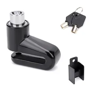 Motorcycle Bike Anti-Theft Wheel Disc Brake Lock, Safety Bicycle Disc Wheel Lock with Keys,Bike Disc Brake Lock, Waterproof Wheel Hover Disc Locks,Universal Bicycle Lock for Adult Mountain Road Motorbike Scooter Sportbike Racing Cycling (Black)