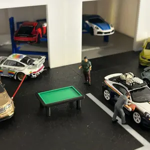 1 Pc 1:64 Scale Miniature Pool Table - Realistic Workshop Scene Ornament, Essential for Model Display & Diorama Setup, DIY Layout Prop, High-Precision Fine-Detailed Premium Mini Model, Durable Component, Mini Workshop Tool, Garage Scene Diorama Decor, Per