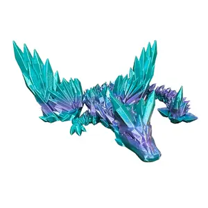 CrystalWing Dragon 3D Printed Articulating Figurine