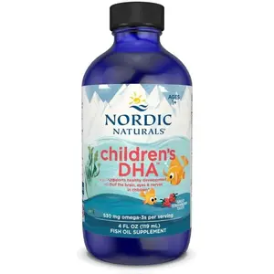 Nordic Naturals Children’s DHA, Strawberry - 4 oz for Kids- 530 mg Omega-3 with EPA & DHA - Brain Development & Function - Non-GMO - 48 Servings