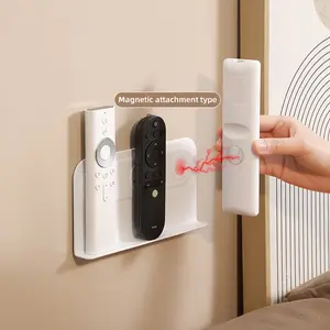 1-Pack Magnetic Remote Control Wall Mount - Drill-Free Strong Magnet Holder! Durable Plastic Space-Saving Organizer for TV/Air Conditioner Remotes | Modern Minimalist Home Decor