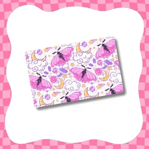Pink Moths Card Skin - Premium Vinyl Sticker with Large Chip, Water Resistant, Long Lasting, Available in Various Colors