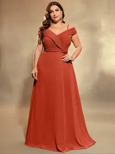 【Plus Size】 Solid Color Cross Wrap Tube Evening Dress, Elegant Sleeveless Maxi Dress for Party Wedding Guest, Women's Clothes for All Seasons, Womenswear