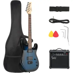 GLARRY 39in Electric Guitar Kit, H-H Pickup Full Size Set for Beginners, Starter Adults with 20W Amp, Guitar Bag, Strings, Strap, Pick