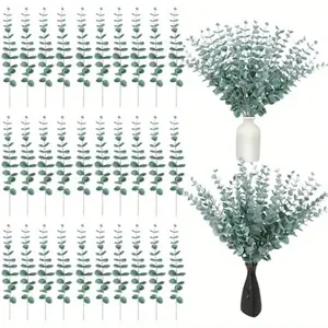 30Pcs 15 Inch Tall Artificial Plants Artificial Eucalyptus Branches Bulk Wedding Table Centerpieces Farmhouse Home Decoration