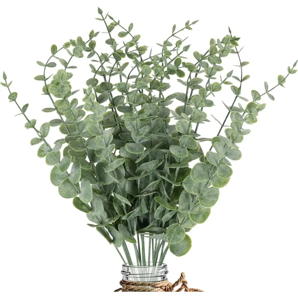 20pcs Synthetic Eucalyptus Stems with Leaves - Decorative Artificial Plants for Home Decor, Office Centerpieces, Wedding Ornaments 2025
