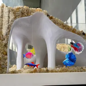 Corner Mangrove Root Hideaway for Fish Shrimp Amphibians Large Shelter Aquarium Land Tank Decoration