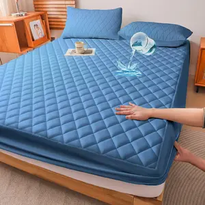 Waterproof Mattress Protector Set (2-3 Pieces) - 16 in 360° Deep Pocket, Diamond Quilted, Soft, Noiseless, Non-Slip, Machine Washable, Breathable - Fits Twin, Full (3piece-full 53.94), Queen, King Beds for Dormitories