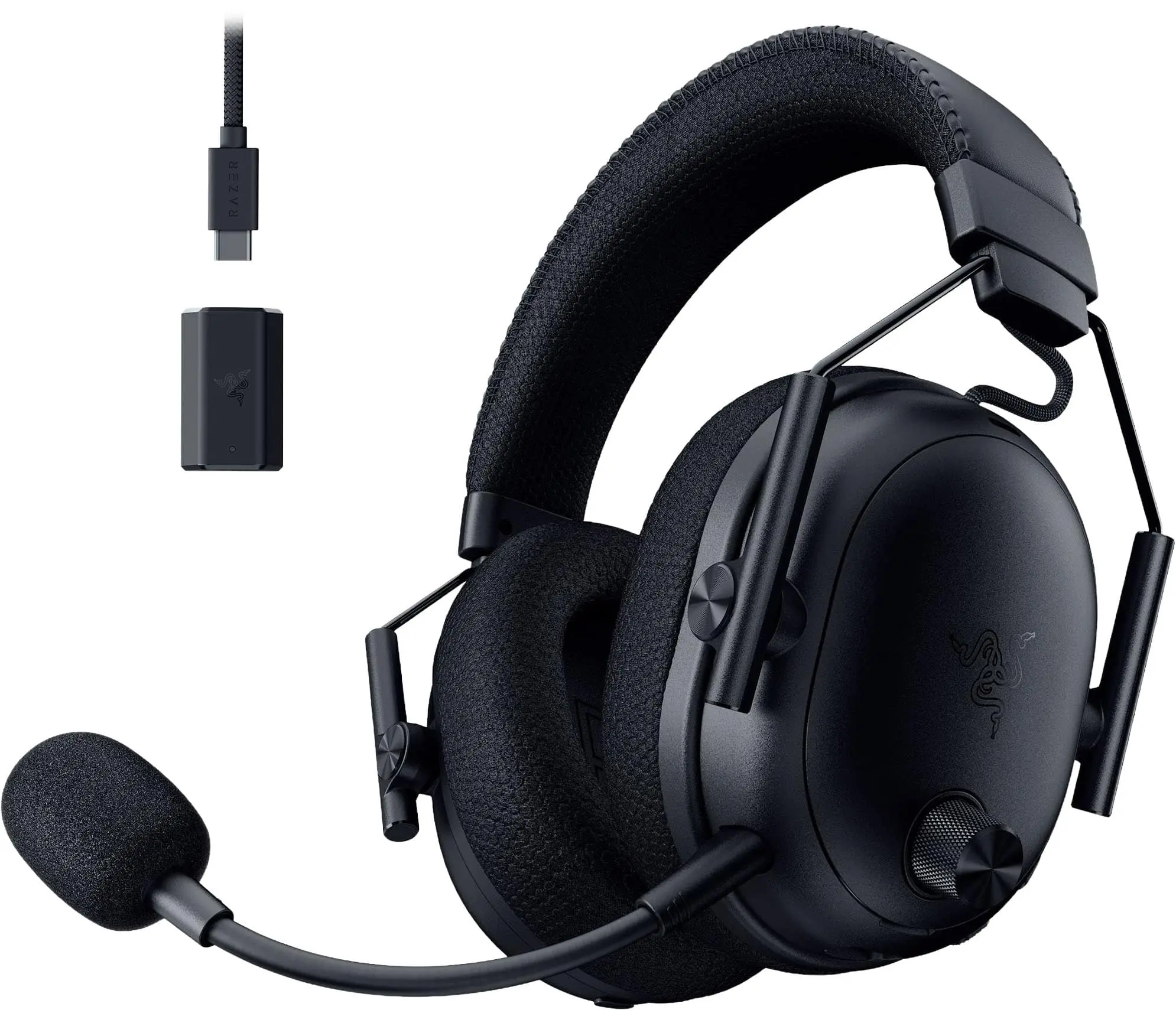 Razer - BlackShark V3 Pro ANC Wireless Over-the-Ear Gaming Headset for PC, Mac, Playstation, Nintendo Switch, Smartphone - Black