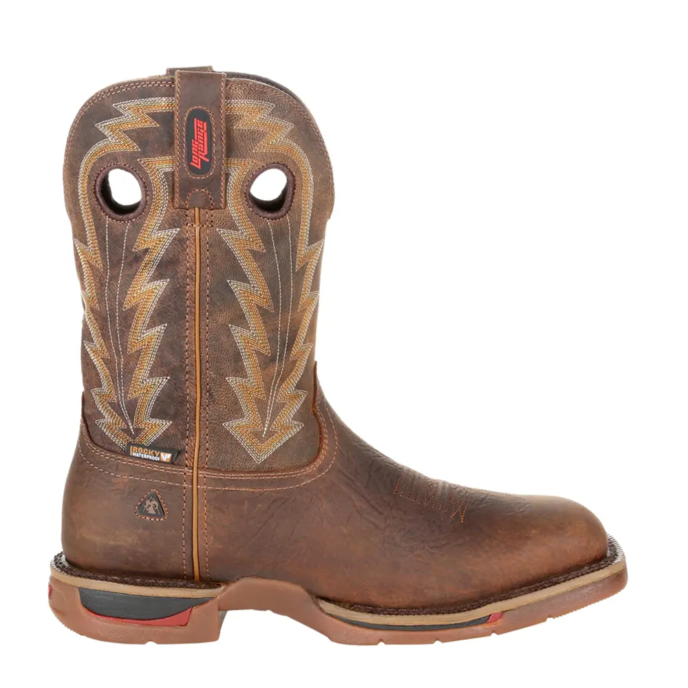 Rocky Mens Long Range 11 Inch Waterproof Composite Toe  Work/Duty - Brown