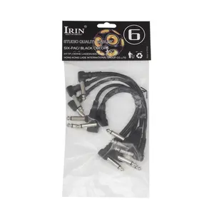 Electric Guitar Cable Set (six Pieces), Durable Musical Instrument Accessory, Essential for Electric Guitars, High-Quality Connection Cables
