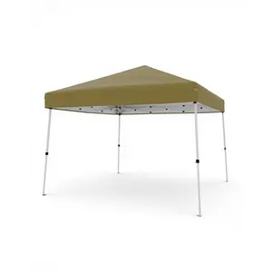 10x10 FT Pop Up Canopy Tent – Slant Legs, Instant Outdoor Tent with Carrying Bag – Portable Gazebo for Patio, Deck, Garden, Beach – 8x8 FT Canopy Cover Included
