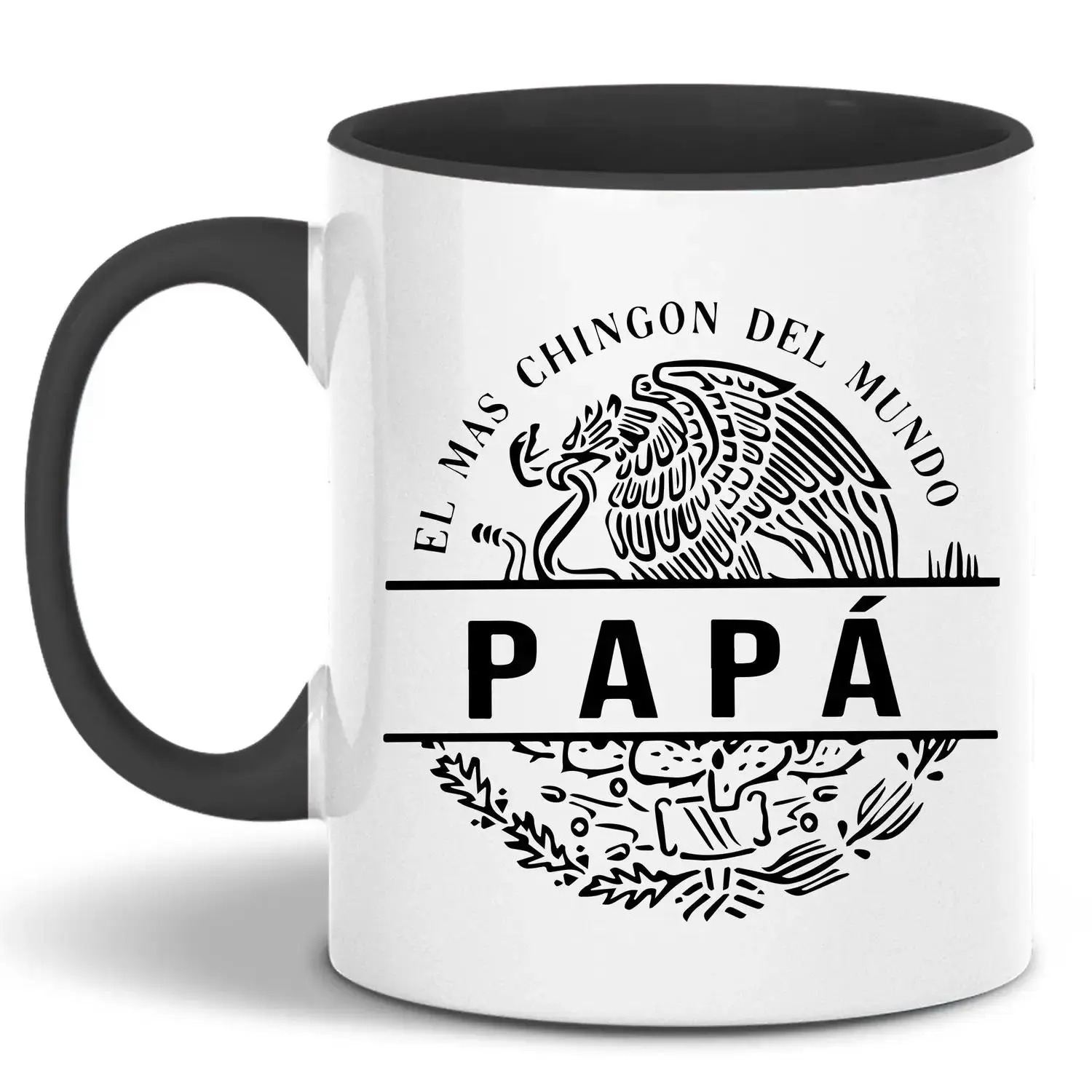 Papá El Mas Chingon Del Mundo Coffee Mug, Mexican Flag Chicano Dad Latino Father's Day Mug, Regalos Para El Día Del Padre For Mexican Dad, El Papa Mas Chingon, Fathers Day Gift For Dad, New Dad Gifts Ceramic Tea Cup 11oz 15oz Drinkware Reusable Washable