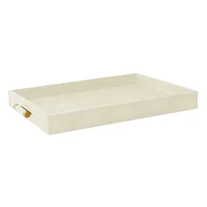 Classic Shagreen Butler Tray - Cream