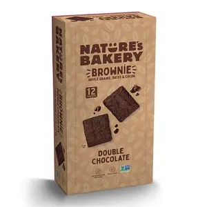 Nature’s Bakery Double Chocolate Brownie Bars, Whole Grains, Dates, and Cocoa, Plant Based, Dairy-Free, Snack Bar, 1 box with 12 Twin Packs (12 Twin Packs)