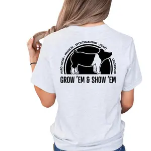 County Fair Pig Show Life T-Shirt - 4H & Ffa Style Shirt For Stock Show S