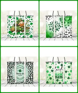 St. Patrick's Day Choice - 20oz Tumbler - Plastic Straw - Water Bottles - Reusable - Portable - Lid - Drinkware