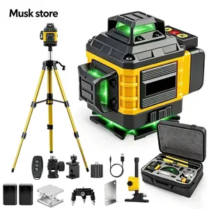 16-Line 4D Electronic Laser Level, 360° Self-Leveling Rotating Cross Head Measuring Tool - High-Precision Rechargeable Instrument for Decoration, Home Use