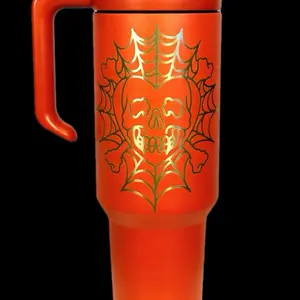40oz Skull Artwork Tumbler by Nick Males (@NickMalesTattoo) Drinkware Tumbler Lid  Stainless Insulated Sturdy Engraved