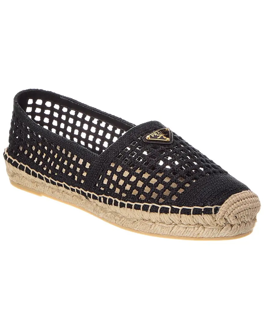 Prada Logo Canvas Espadrille