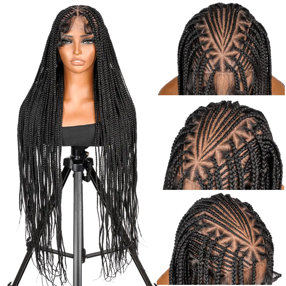 SuperNova 36” Special Top Full Lace Box Braided Wig - Handmade, Lightweight & Natural Look | Comfortable, Long-Lasting for Daily or Special Occasions #SummerVibes