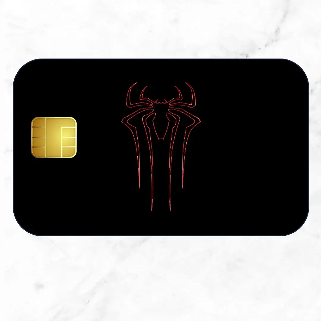 Red Spider Logo Debit Card Credit Card Skin Small Chip Atm Bank Card Waterproof