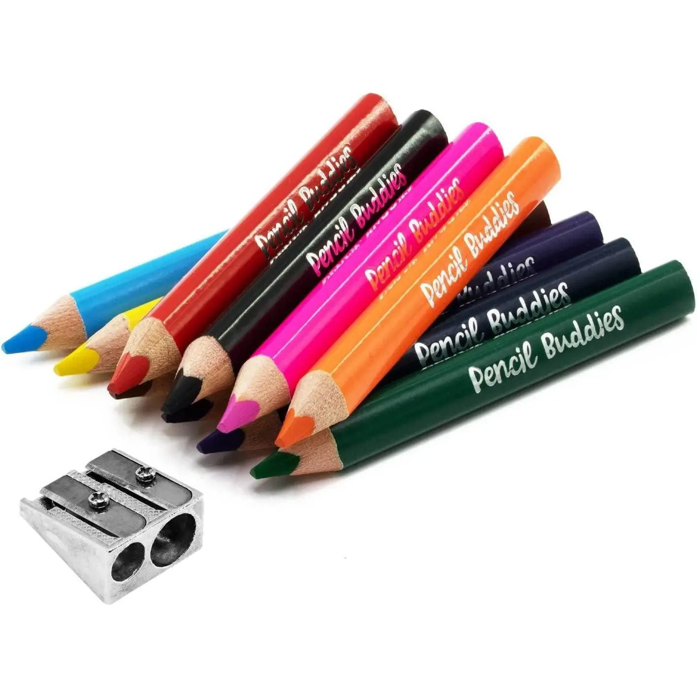 Short Fat Colored Pencils for Kids - 10 Triangle Jumbo Color Pencils