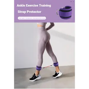 6-Piece Ankle Resistance Band Set - Elastic Bands with Adjustable Ankle Cuffs for Leg, Kickback & Glute Training, Home Gym Fitness Equipment